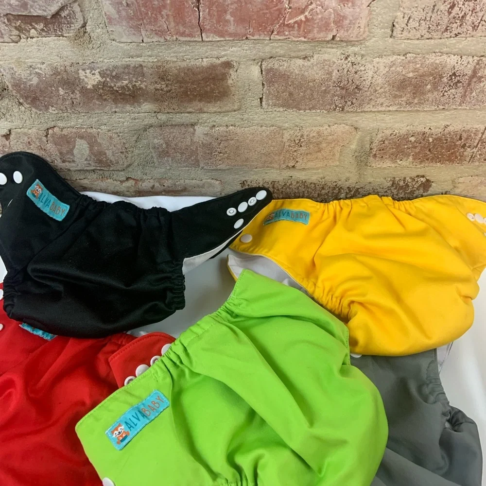 5 vivid colors alva baby diaper covers